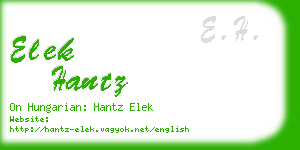 elek hantz business card